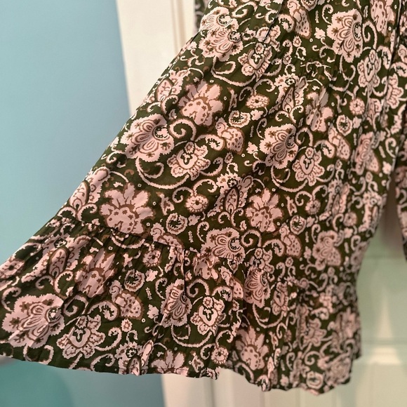 NWT SANCTUARY Dress Ladies XS Beautiful Pink Green Fall LW Flowy BOHO Chic Lined - Picture 7 of 11